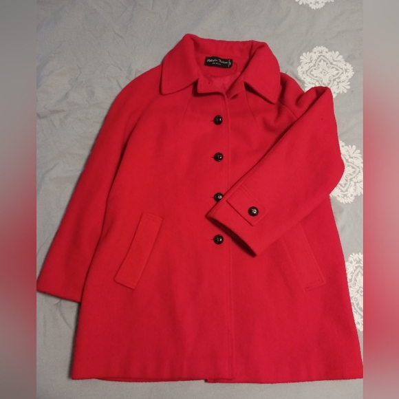 Vintage Wellington Fashions Red Wool Peacoat - Picture 3 of 3